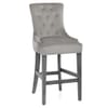 Etienne Bar Stool Grey Velvet