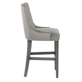 Etienne Bar Stool Grey Velvet