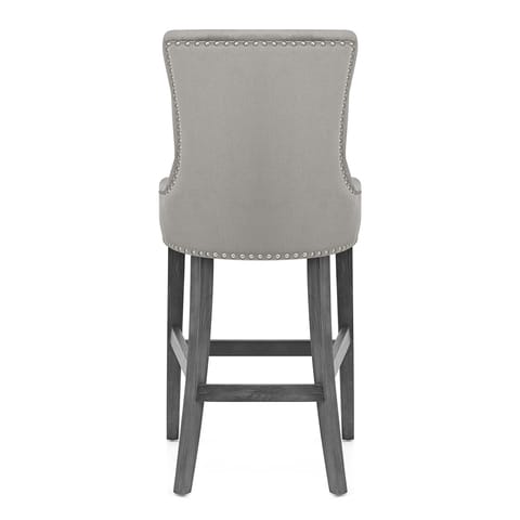 Etienne Bar Stool Grey Velvet