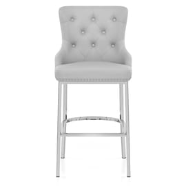 Grange Bar Stool Grey Leather