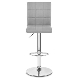 Criss Cross Bar Stool Grey Fabric