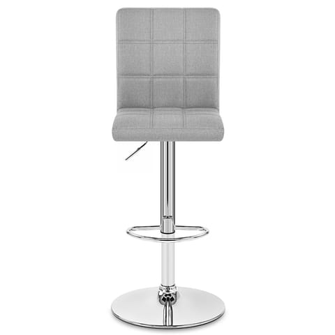 Criss Cross Bar Stool Grey Fabric