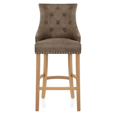 Ascot Oak Stool Antique Brown