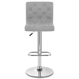 Seattle Gas Lift Stool Grey Fabric