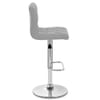 Seattle Gas Lift Stool Grey Fabric