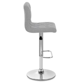 Seattle Gas Lift Stool Grey Fabric