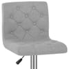 Seattle Gas Lift Stool Grey Fabric