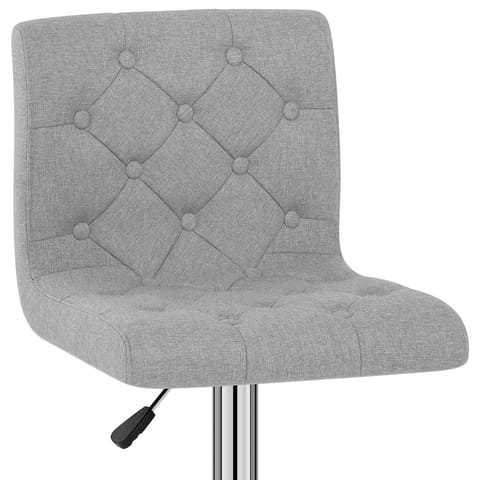 Seattle Gas Lift Stool Grey Fabric