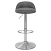 Lulu Brushed Steel Stool Grey