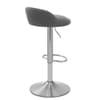 Lulu Brushed Steel Stool Grey