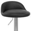 Lulu Brushed Steel Stool Black