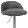 Lulu Brushed Steel Stool Grey