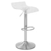 Shimmer Translucent Brushed Stool Clear