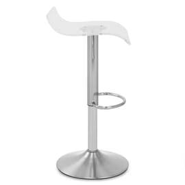 Shimmer Translucent Brushed Stool Clear