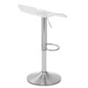 Shimmer Translucent Brushed Stool Clear