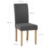 Jackson Dining Chair Charcoal Fabric