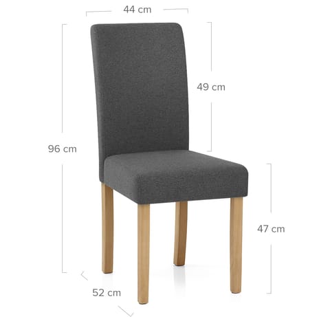 Jackson Dining Chair Charcoal Fabric