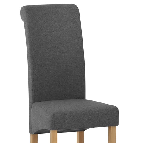 Carolina Dining Chair Charcoal Fabric