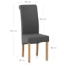 Carolina Dining Chair Charcoal Fabric