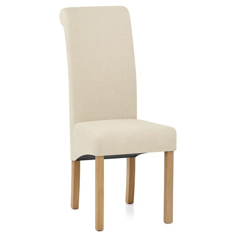 Carolina Dining Chair Cream Fabric