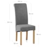 Carolina Dining Chair Grey Fabric