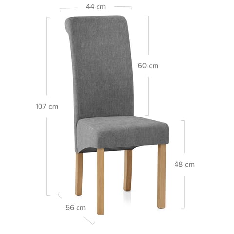 Carolina Dining Chair Grey Fabric