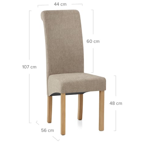 Carolina Dining Chair Mink Fabric