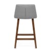 Impulse Wooden Stool Grey Fabric
