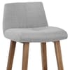 Impulse Wooden Stool Grey Fabric