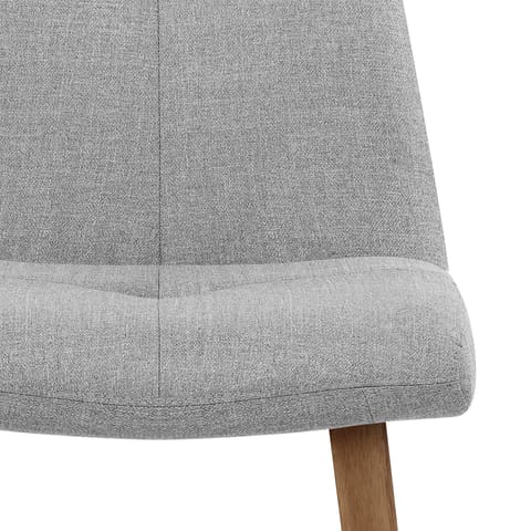 Impulse Wooden Stool Grey Fabric