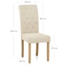 Portland Dining Chair Cream Fabric