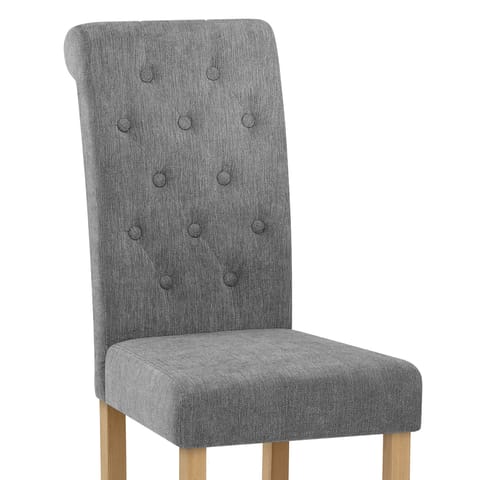 Portland Dining Chair Grey Fabric