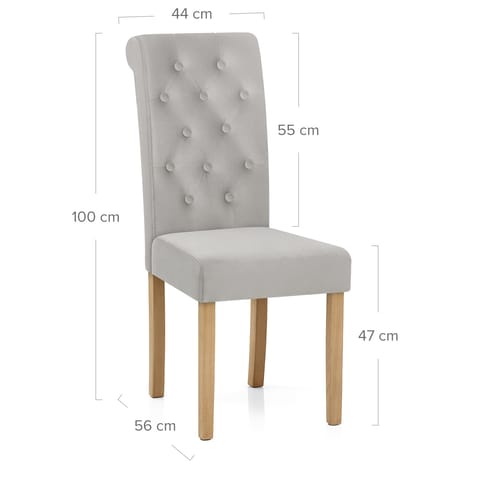 Portland Dining Chair Grey Velvet