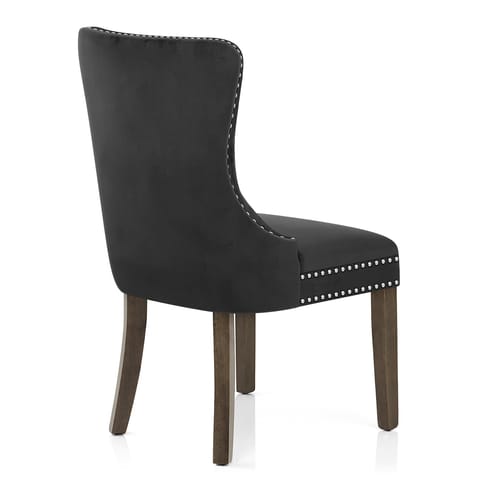 Kensington Dining Chair Black Velvet