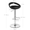 Crescent Bar Stool Black