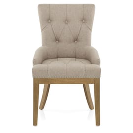 Knightsbridge Oak Chair Tweed Fabric