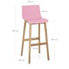 Drift Oak & Pink Bar Stool