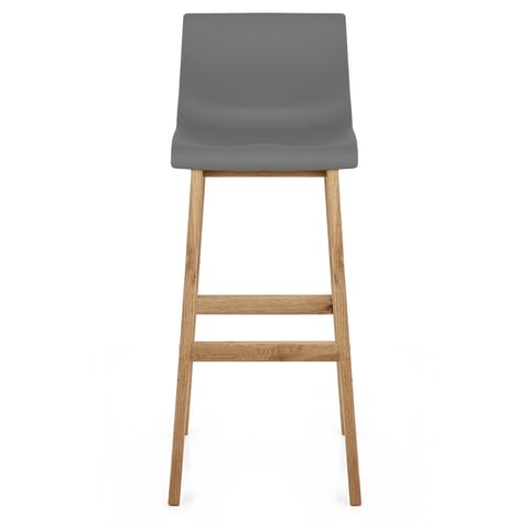 Drift Oak & Charcoal Bar Stool