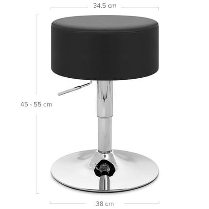 Bullet Stool Black Dimensions