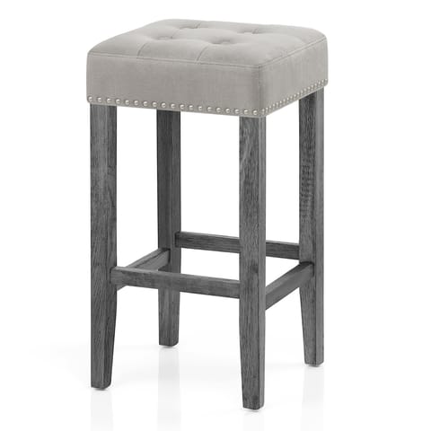 Dove Bar Stool Grey Velvet