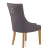 Ascot Oak Dining Chair Charcoal Fabric