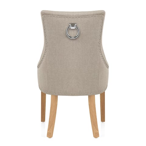 Ascot Oak Dining Chair Tweed Fabric