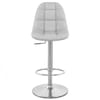 Rochelle Brushed Steel Stool Grey
