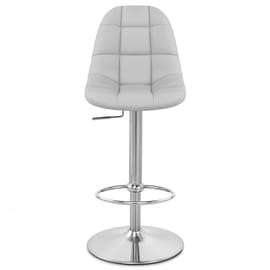 Rochelle Brushed Steel Stool Grey