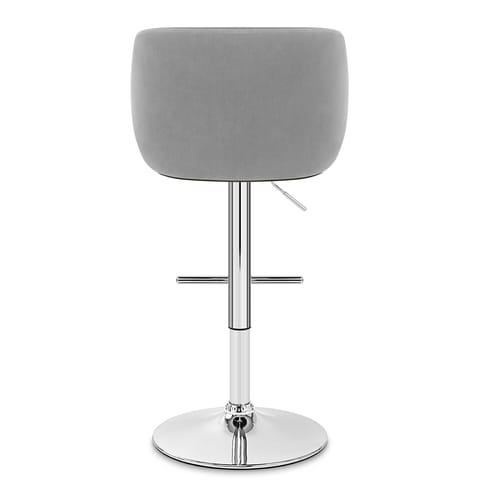 Dakota Bar Stool Grey Velvet