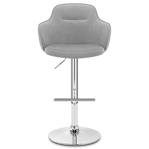 Vista Bar Stool Grey Velvet