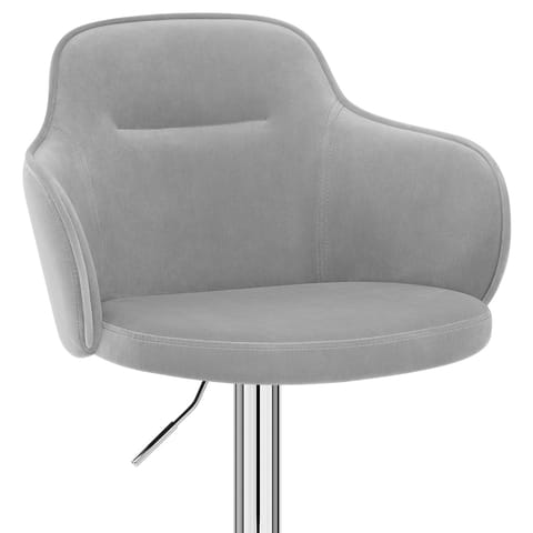 Vista Bar Stool Grey Velvet