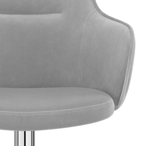 Vista Bar Stool Grey Velvet