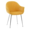 Flare Dining Chair Mustard Velvet
