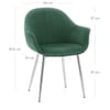 Flare Dining Chair Green Velvet